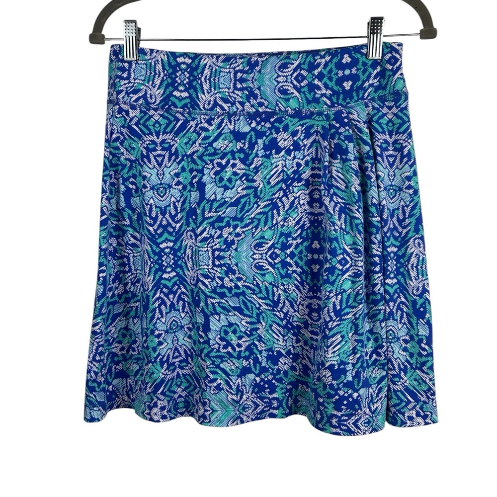 Title Nine Blue Printed A-Line Skirt - Women Size Small